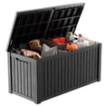 thumbnail image 3 of CRO Decor 180 Gallon Black Outdoor Waterproof Storag Box for Yard, 3 of 16