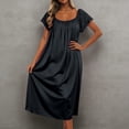 thumbnail image 2 of LIIPEE Womens Summer Nightgown Casual Short Sleeve Lace Sleep Dress Ladies Cozy Sleepwear, 2 of 4