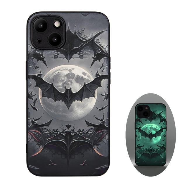 Funda para teléfono X Spirit iPhone 15 con acabado gótico brillante en piel