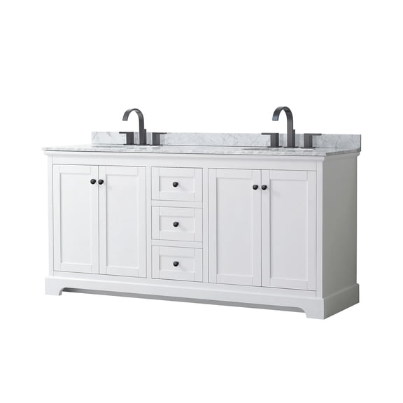 Wyndham Collection Wcv232372dcmunomxx Avery 72" Free Standing Double Basin Vanity Set -