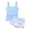 Blue, variant on OOOUM Girls 3 Piece Swimsuit Quick Dry Breathable Bikini Set Stylish Solid Color Separate Swimwear For Summer Beach Vacation And Pool Activities Bathing Suit Blue 9-10 Years