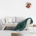 thumbnail image 2 of SKYSONIC Silent Wooden Round Wall Clock Christmas Pug Dog in A Red Cup Non Ticking Battery Operated Clocks for Home Office Living Room Bedroom, 2 of 3