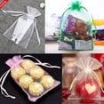 thumbnail image 4 of Bolsas de Organza de regalo de Navidad, embalaje de joyería, recuerdo de fiesta de boda, blanco, 7x9, 9x12, 10x15, 13x18cm, 6z, 50 unidades, 4 of 4