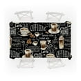 thumbnail image 5 of Safeglitz Retro Coffee Pattern Rectangular Tablecloth–Dining Table/Wedding Textile, Adds Vintage Charm to Kitchens And Home Decor,Cafe Tablecloth E, 5 of 6