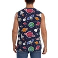 thumbnail image 4 of Lsque Rocket Satellite Print Men's Cotton Blend Sleeveless Muscle Shirts (S-3XL)- Moisture Wicking, Odor Protection, UPF 30+,, 4 of 8