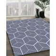 thumbnail image 3 of Ahgly Company Machine Washable Indoor Rectangle Transitional Heavenly Blue Area Rugs, 3' x 5', 3 of 7
