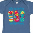 thumbnail image 4 of Inktastic Life is Better Flip Flops Girls Baby Bodysuit, 4 of 5