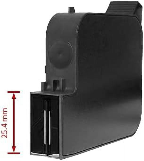 Phezer 1-inch 72ml Quick Dry Ink Cartridge for 25.4mm P15-1 Handheld Inkjet Printer Durable Replacement Waterproof 72ml Ink Cartridge (Black)