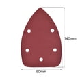 thumbnail image 2 of Uxcell Triangle Detail Sander Sandpaper Sanding Paper Sander Pads Sheet Assorted 5.52" x 3.54" Reddish Brown 40pcs, 2 of 4