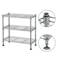 thumbnail image 5 of Tcbosik 3-Tier Heavy Duty Steel Wire Rack, Utility Shelving Unit with Adjustable Shelves, Storage Organizer for Kitchen, Garage, Silver, 5 of 6