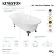 thumbnail image 5 of Aqua Eden VCT7D603017NB1 60" Cast Iron Oval Double Ended Clawfoot Tub (7" Faucet Drillings), White/Polished Chrome, 5 of 8