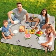 thumbnail image 7 of Delicate Purple Floral Seamless Pattern Picnic Blanket Waterproof Outdoor Beach Blanket Hand-held Pad Suitable for Travel, Camping, Beach, Family Gatherings, 7 of 7