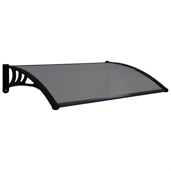 Casafoyer Door Canopy Black 47.2"x31.5" PC