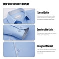 thumbnail image 3 of Damipow Mens Button Down Shirts Regular Fit Long Sleeve Cotton Dress Shirt,Sizes S-2XL,Mens Shirts, 3 of 6