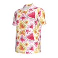 thumbnail image 2 of Balery Watermelon Printed Men’s Short Sleeve Polo Shirt, Midweight Men's Shirt,Golf Polo shirts -Medium, 2 of 9