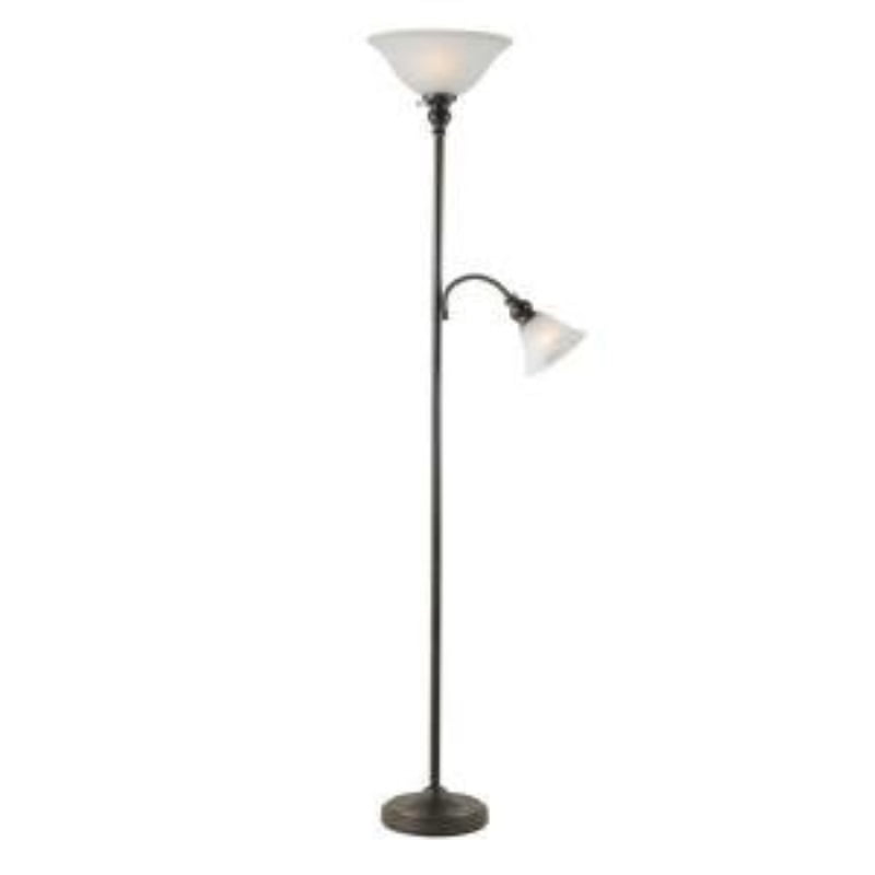 Hampton Bay 71.5 in.Antique Bronze Finish Floor Lamp with attached