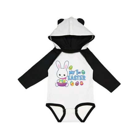 

Inktastic My 1st Easter with Bunny and Easter Basket Gift Baby Boy Long Sleeve Bodysuit