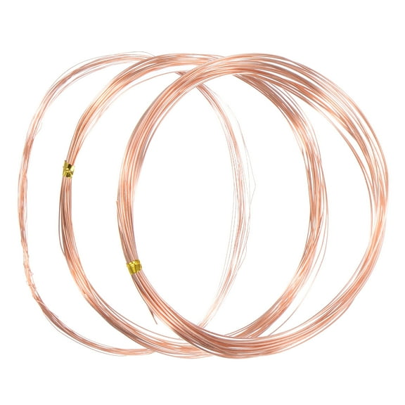 3-Rolls 99.9% Soft Copper Wire, 23 26 32 Gauge 16FT Pure Copper Wire for DIY [5M Each]