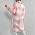 thumbnail image 6 of New Plus Size Plaid Jackets for Womens 2024 Autumn and Winter Straight Cardigan Button Pocket Coat, 6 of 6