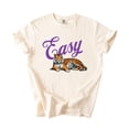 thumbnail image 4 of Easy Tiger Shirt for Women & Teens Funny Purple Easy Text with Tiger Graphic Tee Ivory Shirt Adult X-Large, 4 of 4