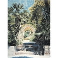 thumbnail image 3 of Unknown 19x24 Black Modern Framed Museum Art Print Titled - Arch and Palms, 3 of 5