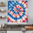 thumbnail image 4 of Blue Red American Flag Sheer Curtains 54 Inches Long, Abstract Art USA Tie-dye Light Filering Curtains, Breathable Simi Curtain Privacy Drapes for Kitchen Bathroom Lightweight Small Window Treatment, 4 of 9