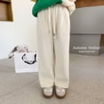 thumbnail image 3 of KaLI_store Girl Pants Girl's Vintage High Waisted Straight Leg Jeans Regular Fit Denim Pants,Beige, 3 of 4