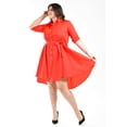 thumbnail image 1 of Vestido asimetrico Roman Fashion /Tallas Extras, 9514 (Rojo) rojo 40, 1 of 7
