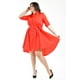 thumbnail image 1 of Vestido asimetrico Roman Fashion /Tallas Extras, 9514 (Rojo) rojo 36, 1 of 7