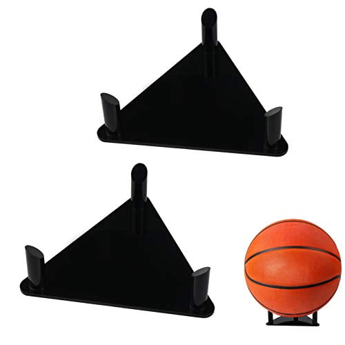 BESPORTBLE 4pcs Wall Mounted Sports Ball Holder Metal Basketball Display Storage Rack Stand for Football Volleyball Basketball Silver 