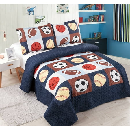 Golden Linens Llc Golden Linens 3 Pieces Full Size Quilt