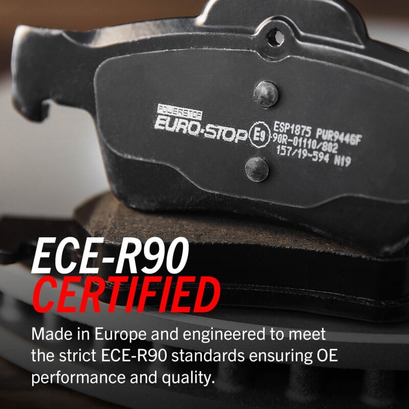 Genuine Geomet Coated Rotors, ECE-R90 Brake Pads + Hardware Kit