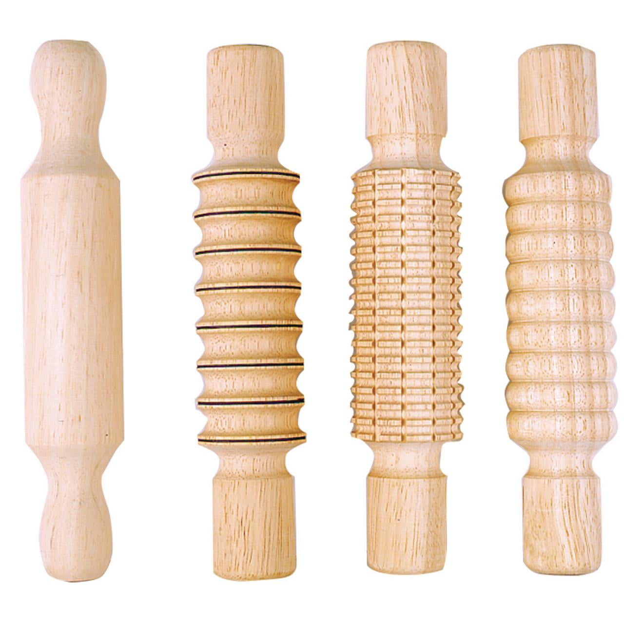 colorations-all-wood-clay-and-dough-textured-rolling-pins-set-of-4