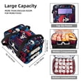 thumbnail image 3 of Skeleton Double Layered Insulated Lunch Bag with Two Compartments, Large Capacity, Handheld Portable, 7.1x11.4x16.1 Inches, 3 of 6