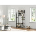 thumbnail image 2 of Eumyviv Vintage Brown Wood Grain Shelf Home Display Rack Decorative Plant Stand Multi Functional Organizer, 2 of 6