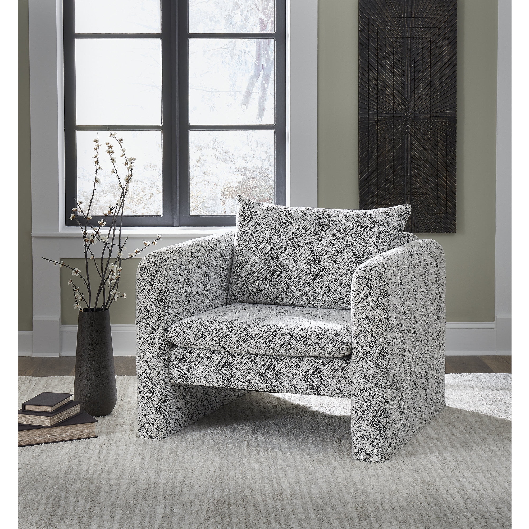 (2 pack) Signature Design by Ashley Kenbell Modern Geometric Accent Chair