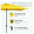 8' x 10' Rectangular Patio Umbrellas Outdoor Large Market Umbrella With