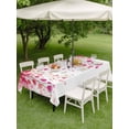 thumbnail image 4 of Outdoor Tablecloth with Umbrella Hole for Patio/Picnic/Party/Camping, Spring Pink Wisteria Flowers Waterproof Table Cloth Rectangle Table Cover Washable, Rustic Floral Branches (52"x 70"), 4 of 8