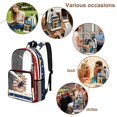 thumbnail image 5 of Whosucclay USA Star Daypack for Girls Boys, Middle School Elementary Wide Shoulder Straps Large Capacity Transparent School Backpack for Stadium Travel, 5 of 10