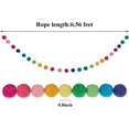 thumbnail image 3 of Ball Garland Colorful Pom Pom Garland 6.5 Feet Long 24 Balls Ball Garlands for Party Home Decoration, 3 of 8