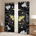 thumbnail image 2 of Homewish Hippie Moth Blackout Curtains Set of 2 (52x84 Each), Universe Sun and Moon Curtain, 2 of 5