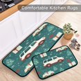 thumbnail image 6 of Kitchen Floor Mat 2 Sets Carpet Floor Mat Kitchen Mat Bathroom Mat Living Room Mat Bedroom Mat Absorbent Delicate Fabric No Ball Christmas Trees and Trucks, 6 of 7