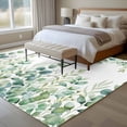 thumbnail image 4 of Green Eucalyptus Leaves Area Rugs 5'x7', Small Throw Rugs for Laundry Room Playroom, Watercolor Spring Summer Botanical Indoor Outdoor Rug Non-Slip Low Pile Carpet Runner Reversible Floor Mats, 4 of 8