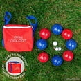 thumbnail image 6 of Play Platoon Bocce Ball Set with 8 Premium Resin Bocce Balls, Pallino, Carry Bag & Measuring Rope - Red and Blue 2 to 8 Person Bocce Yard Game, 6 of 7