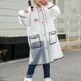 thumbnail image 4 of LIZENG Boys Girls Waterproof Rain Jacket for Kids Reusable Lightweight Quick Dry Rain Poncho with Hood Children Button Raincoat, 4 of 4