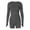 Dark Grey, variant on Women's Short Jumpsuit Solid Color Long Sleeve U-Neck Cutout Back Playsuit Summer Yoga Rompers