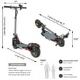 thumbnail image 4 of MIWEN Electric Scooter Adults 800W,10" Offroad Tires,28MPH Fast Adult Escooter,48V 12.5Ah Battery,28-35KM Long Range Foldable Scooters with Dual Brake, 4 of 12