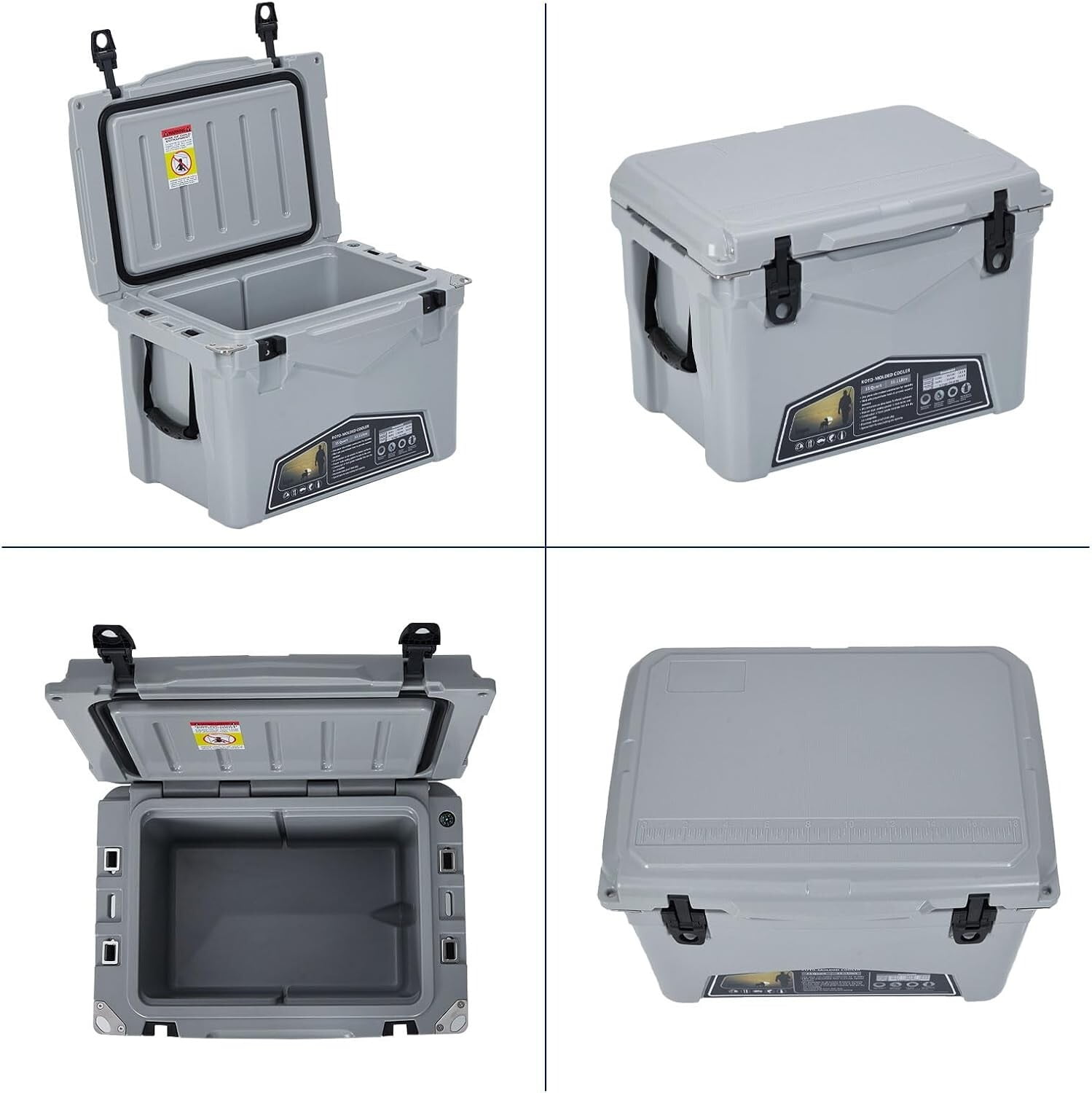 35Quart Hard Camping Cooler Portable Ice Chest Cooler Box for Picnic BBQ Fishing