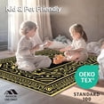 thumbnail image 4 of ODIKA 3'x5' Machine Washable Non-Slip Area Rug, Boho Mystique Eclectic Artful Contemporary High Traffic Rug with Pad, Black, 462821, 4 of 8