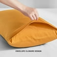 thumbnail image 6 of Flxxie 1800 Count Double Brushed Microfiber Envelope Pillowcases Set of 2, Standard, 20" x 26", Ginger Yellow, 6 of 6